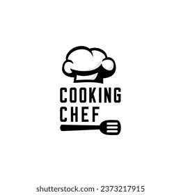 vector chef logo, chef hat and vector cooking tools	