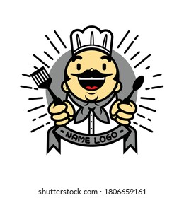 vector de chef con un color mínimo.
puede utilizarlo para logotipos, restaurantes, tiendas de alimentos y otros