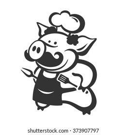 Vector Chef Pig