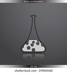 Vector chemical equipment web flat icon