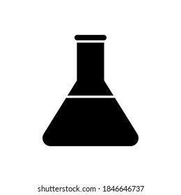 Vector Chemical flask icon, chemistry, laboratory symbol on isolated white background for UI/UX and website.
