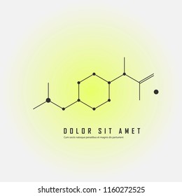 Vector chemical formula with place for text