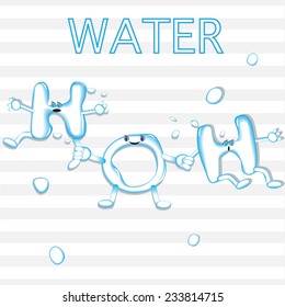 Vector chemical formula of water