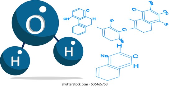 vector the chemical formula of water