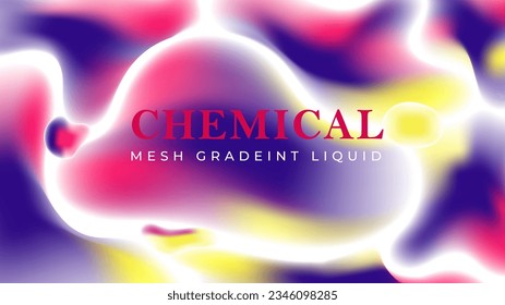 a vector chemical mesh gradient bubble liquid background design
