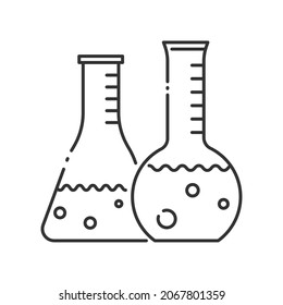 Vector chemical outline icon, chemical and industry related 4000x4000 Pixel, editable stroke whitebackground