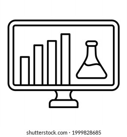 Vector Chemical Report Outline Icon Design
