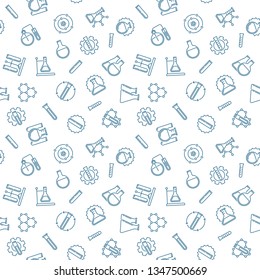 Vector Chemical seamless pattern or background in outline style
