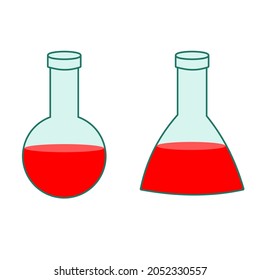 Vector of chemical test tubes