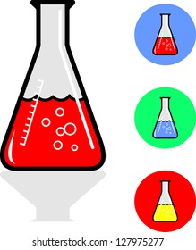 Vector chemical test tubes icon