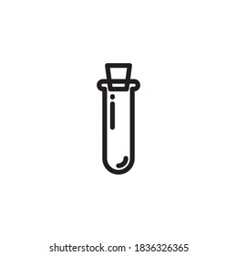 Vektorchemie-Flaschensymbol. Flache Illustration der Flasche einzeln auf weißem Hintergrund. Symbol für Vektorgrafik-Symbol.
