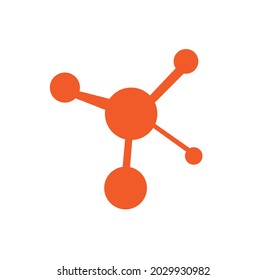 química vectorial o logotipo químico o ilustración plana