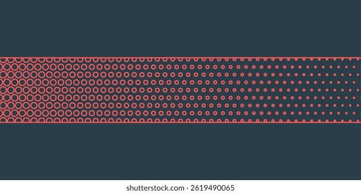 Vector Chequered Halftone Pattern Smooth Curved Border Red Blue Abstract Background. Checkered Rounded Square Dots Blur Texture Pop Art Design