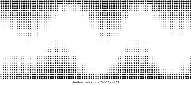 Vetor Checkered Meio-Tom Pattern Smooth Curved Border Red Blue Abstract Background. Quadrado arredondado xadrez pontos borrão textura Pop Art Design. Gráfico de Contraste de Meio Tom