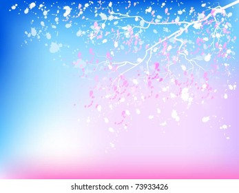 Vector of cherry blossom background