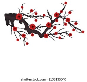 Vector Cherry Blossom Chinese New Year Stock Vector (Royalty Free ...