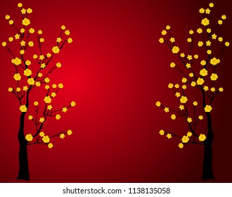 Vector Cherry blossom for Chinese New Year and mid autumn festival