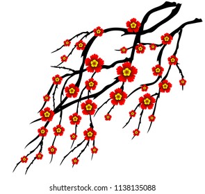 Vector Cherry blossom for Chinese New Year and mid autumn festival