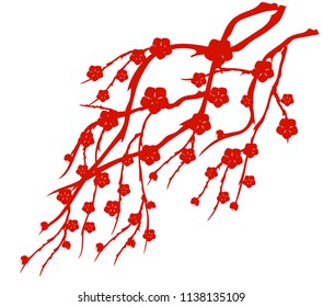 Vector Cherry blossom for Chinese New Year and mid autumn festival