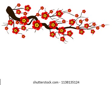 Vector Cherry blossom for Chinese New Year and mid autumn festival