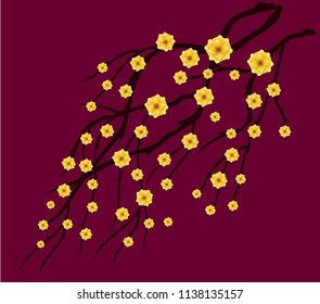 Vector Cherry blossom for Chinese New Year and mid autumn festival