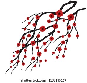Vector Cherry blossom for Chinese New Year and mid autumn festival