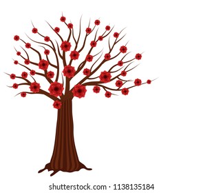 Vector Cherry blossom for Chinese New Year and mid autumn festival