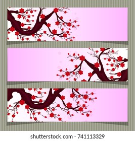 Vector Cherry blossom for Chinese New Year and lunar new year 