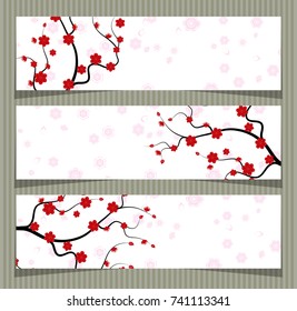 Vector Cherry blossom for Chinese New Year and lunar new year 