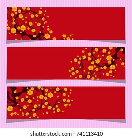 Vector Cherry blossom for Chinese New Year and lunar new year 