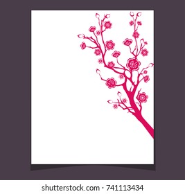 Vector Cherry blossom for Chinese New Year and lunar new year 