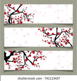 Vector Cherry blossom for Chinese New Year and lunar new year 