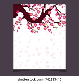 Vector Cherry blossom for Chinese New Year and lunar new year 