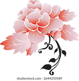 Vetor cereja flor rosa elemento isolado Padrão Colorido Arte floral pastel realístico ornamento clip arte casamento elegante japão bokeh spa romance efeito primavera