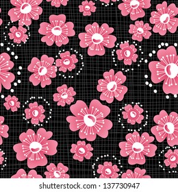 Vector Cherry Blossoms Seamless Pattern