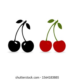 vector cherry - fresh fruit, natural berry