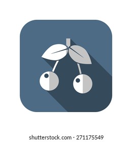 Vector cherry icon.  Food icon. Eps10