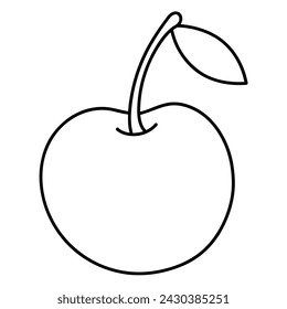 Vektor der Kirsche Illustration Färbung Seite für Kinder