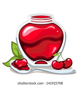 vector cherry jam