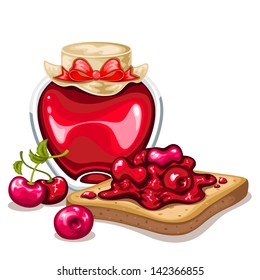 vector cherry jam