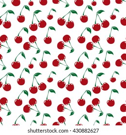 Vector cherry pattern. Abstract background