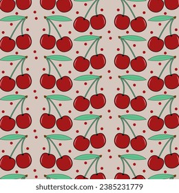 Vector cherry pattern for background 