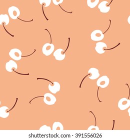 Vector cherry seamless pattern. 