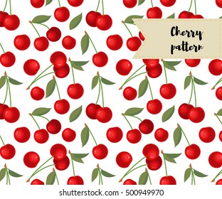 vector cherry seamless pattern. background, pattern, fabric design, wrapping paper, cover
