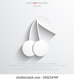 Vector cherry web icon Eps 10.
