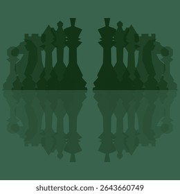 Vector Chess background. Poster for chess tournament. Abstract chess design illustration. Chess day concept. Competition, intellectual sport, championship.