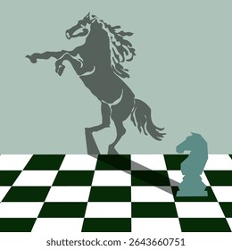 Vector Chess background. Poster for chess tournament. Abstract chess design illustration. Chess day concept. Competition, intellectual sport, championship.
