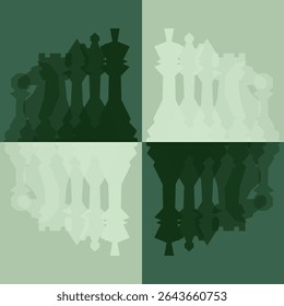 Vector Chess background. Poster for chess tournament. Abstract chess design illustration. Chess day concept. Competition, intellectual sport, championship.