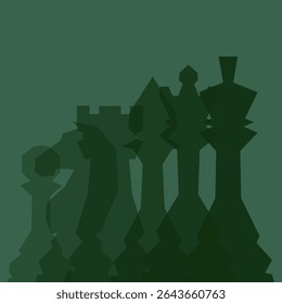 Vector Chess background. Poster for chess tournament. Abstract chess design illustration. Chess day concept. Competition, intellectual sport, championship.