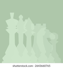 Vector Chess background. Poster for chess tournament. Abstract chess design illustration. Chess day concept. Competition, intellectual sport, championship.